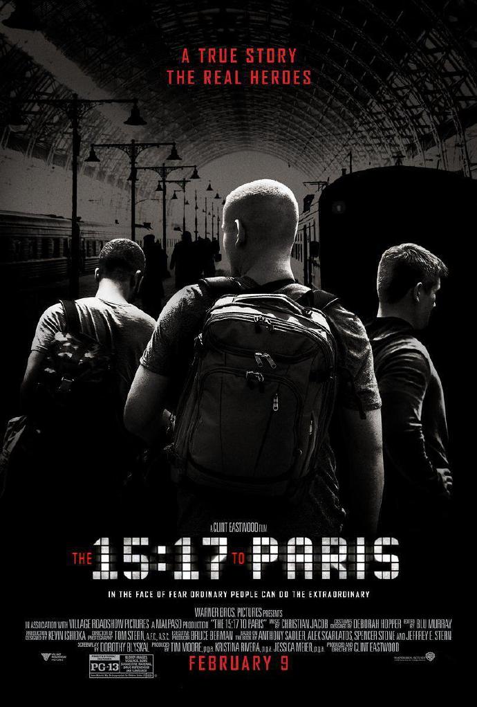 15点17分，启程巴黎 The 15:17 to Paris [WEB-DL720p/1080p无字幕][2018][剧情/惊悚/历史][美国]